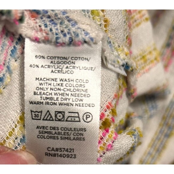 Lou & Grey L Rainbow Knit Swing Mini Dress Back Keyhole Textured Cottagecore Y2K - Picture 9 of 9